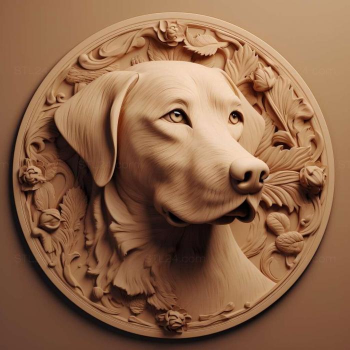 Nature and animals (st Aidi dog 4, NATURE_5428) 3D models for cnc